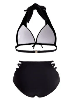 Halter Bowknot Pierced High Waisted Bikini Set -Rosewe Promotion Store 1698050352268540444