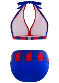 Geometric Print Royal Blue High Waisted Bikini Set -Rosewe Promotion Store 1698051840432919937