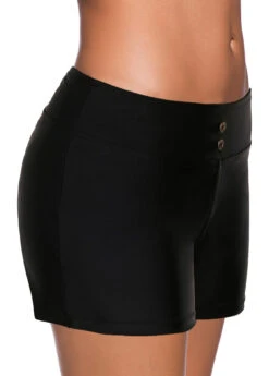 Low Waisted Black Plus Size Swim Shorts -Rosewe Promotion Store 217166 P 161103936325902