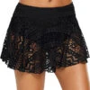 Mid Waist Pierced Design Black Pantskirt -Rosewe Promotion Store 217295 P 161103959253400