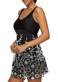 Tribal Print Scoop Back Swimdress And Shorts -Rosewe Promotion Store 226530 P 161103958523502