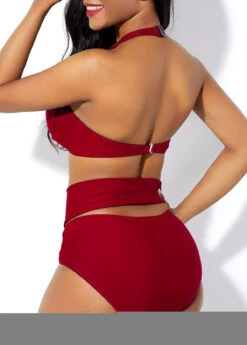 High Waist Cross Front Cage Neck Bikini Set 8 High Waist Cross Front Cage Neck Bikini Set -Rosewe Promotion Store 227466 P 1638052715058