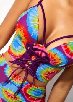 Printed High Waisted Spaghetti Strap Bikini Set 11 Printed High Waisted Spaghetti Strap Bikini Set -Rosewe Promotion Store 235080 P 15864138243544