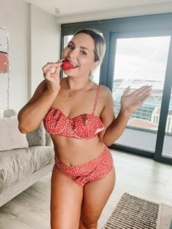 Polka Dot Ruffle Trim Bowknot Bikini Set -Rosewe Promotion Store 242817 P 1651827004860