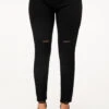 Black High Waist Shredded Skinny Jeans -Rosewe Promotion Store 243092 P 1591258330375