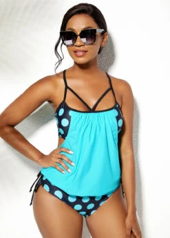 Tie Polka Dot Mint Green Tankini Set -Rosewe Promotion Store 243720 P 1622199975982 1