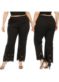 Pierced Elastic Waist Plus Size Pants 8 Pierced Elastic Waist Plus Size Pants -Rosewe Promotion Store 251499 P 1599199172239
