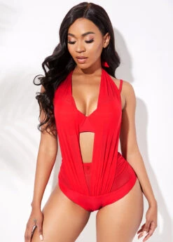 High Waisted Mesh Stitching Multi Wear Bikini Set -Rosewe Promotion Store 258903 P 16107609873652