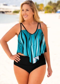 Printed High Waisted Plus Size Bikini Set 8 Printed High Waisted Plus Size Bikini Set -Rosewe Promotion Store 259491 P 16137886231812