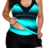 Cyan Ombre Cross Strap Plus Size Tankini Set -Rosewe Promotion Store 262071 P 1608551982824