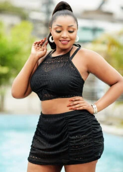 High Waisted Plus Size Lace Stitching Bikini Set -Rosewe Promotion Store 262257 P 16169830402914