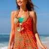 Polka Dot Bowknot Flounce Swimdress And Shorts -Rosewe Promotion Store 265377 P 16160483813710