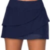 Navy Plus Size Mid Waisted Swim Skirt -Rosewe Promotion Store 266172 P 1668504986111