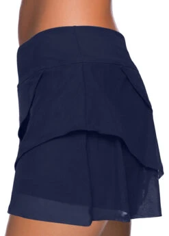 Navy Plus Size Mid Waisted Swim Skirt 7 Navy Plus Size Mid Waisted Swim Skirt -Rosewe Promotion Store 266172 P 1668504989410