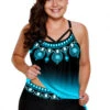Tribal Print Plus Size Ombre Tankini Set -Rosewe Promotion Store 266471 P 1614232926934