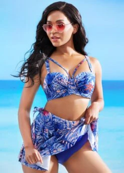 Leaf Print High Waisted Bikini Set -Rosewe Promotion Store 266739 P 16173261331764