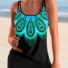 Colorful Tribal Print Spaghetti Strap Tankini Set -Rosewe Promotion Store 266775 P 1614574875184