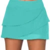 High Waisted Cyan Layered Swim Skirt -Rosewe Promotion Store 266829 P 1668502745748 1