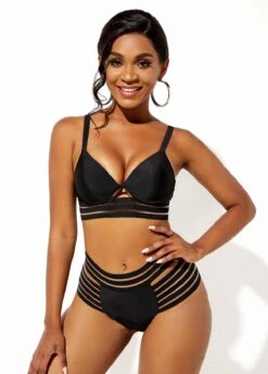 Sheer Mesh High Waisted Bikini Set -Rosewe Promotion Store 266979 P 1622801055865