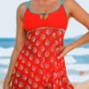 Polka Dot Double Straps Contrast Stitch Swimdress And Panty -Rosewe Promotion Store 267313 P 16225169504690