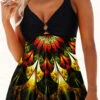 Printed Asymmetric Hem Swimdress And Panty -Rosewe Promotion Store 268224 P 1615776642259