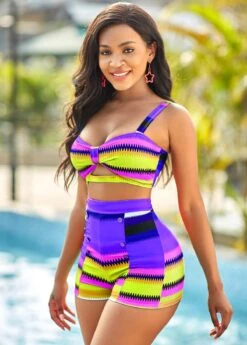 High Waisted Colorful Geometric Print Bikini Set 13 High Waisted Colorful Geometric Print Bikini Set -Rosewe Promotion Store 268592 P 1615971198440 1