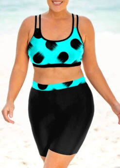High Waisted Plus Size Polka Dot Bikini Set -Rosewe Promotion Store 269136 P 1616397734292
