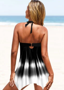 Halter Asymmetric Hem Printed Swimdress And Panty -Rosewe Promotion Store 269379 P 1616563691060