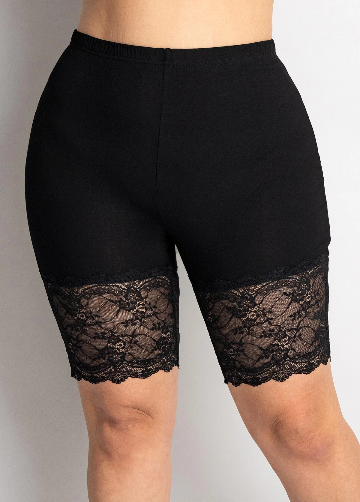 High Waisted Plus Size Lace Stitching Legging 5 High Waisted Plus Size Lace Stitching Legging - Image 3