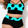 Plus Size Polka Dot High Waist Bikini Set 2 Plus Size Polka Dot High Waist Bikini Set -Rosewe Promotion Store 269653 P 1616738542204