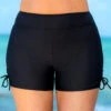 Drawstring High Waist Tie Side Plus Size Swim Shorts -Rosewe Promotion Store 269750 P 16206411957730