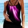 Drawstring Side Printed Halter Tankini Set 1 Drawstring Side Printed Halter Tankini Set -Rosewe Promotion Store 269789 P 1616987105701