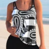 White Plaid Paisley Print Tankini Set -Rosewe Promotion Store 271087 P 1617956230434