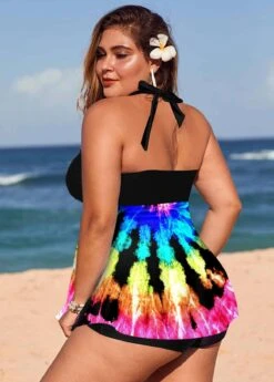 Mid Waisted Multi Color Swimdress And Panty -Rosewe Promotion Store 271218 P 1618197273480
