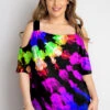 Rainbow Color Plus Size Tie Dye Print T Shirt