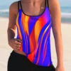 Printed Mid Waist Colorful Tankini Set -Rosewe Promotion Store 273569 P 1619671604492
