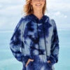 Tie Dye Print Kangaroo Pocket Drawstring Detail Hoodie -Rosewe Promotion Store 274588 P 16279839629185
