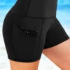 High Waist Plus Size Pocket Detail Swim Shorts -Rosewe Promotion Store 275808 P 1667800051602