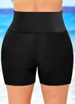 Solid High Waisted Pocket Detail Swim Shorts -Rosewe Promotion Store 275808 P 1667800051796 1