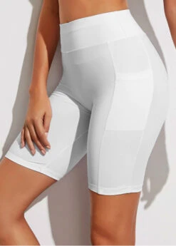 Solid High Waisted Pocket Swim Shorts -Rosewe Promotion Store 277207 P 1623737781051