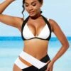 High Waisted Halter Wide Strap Bikini Set -Rosewe Promotion Store 277418 P 1625033927810