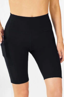 Pocket Solid High Waisted Swim Shorts -Rosewe Promotion Store 277896 P 1624417325410