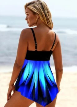 Ombre Asymmetric Hem Colorful Swimdress And Panty 10 Ombre Asymmetric Hem Colorful Swimdress And Panty -Rosewe Promotion Store 277946 P 1624502781805