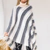 Stripe Print Tassel Long Sleeve Turtleneck Sweater -Rosewe Promotion Store 278262 P 16291147729440