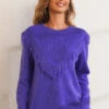 Round Neck Solid Tassel Long Sleeve Sweater 2 Round Neck Solid Tassel Long Sleeve Sweater -Rosewe Promotion Store 280078 P 16291982056470