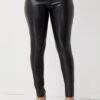 Button Detail Skinny Solid Leather Pants -Rosewe Promotion Store 281582 P 16298025003710
