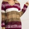 Turndown Collar Striped Long Sleeve Sweater -Rosewe Promotion Store 282856 P 16345499367090