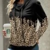 Long Sleeve Cowl Neck Leopard Sweatshirt -Rosewe Promotion Store 283385 P 1631268897268