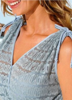 Lace Dusty Blue Wide Strap Swimdress And Shorts -Rosewe Promotion Store 287109 P 16427544333425