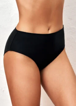 Mid Waist Solid Bikini Bottom For Women -Rosewe Promotion Store 288527 P 164187152225002 1